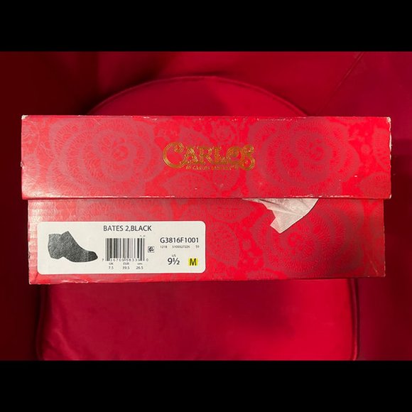 Carlos by Carlos Santana Black Bates 2 Faux Suede Ankle Boot 9/12 with Box - Picture 3 of 7